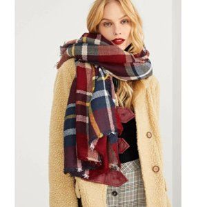 * Squared scarf Checkered Red Blue